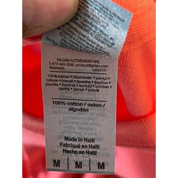 Gildan T-Shirt Coral Green Africa Ancestors Graphic Cotton Crew Neck Womens M - Picture 4 of 5